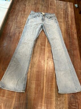 Denim of Virtue VTG Y2K Rare Midrise Light Wash Bootleg Flares
